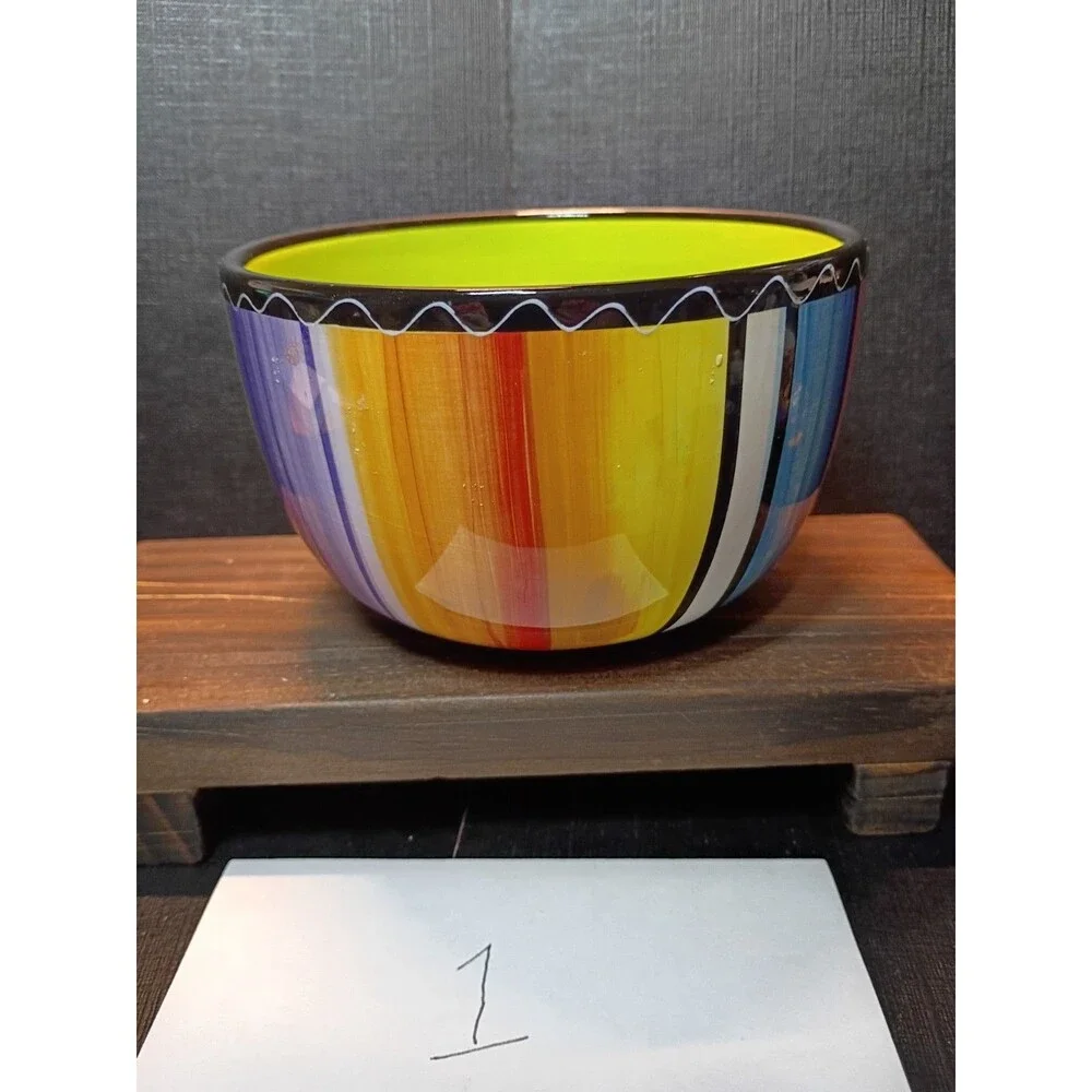Certified International orange striped